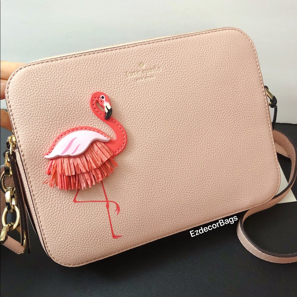 NWT Kate Spade Flamingo Leather Crossbody Bag - Picture 4 of 8